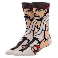 Ryu - Street Fighter 1 Pair Character Crew Socks