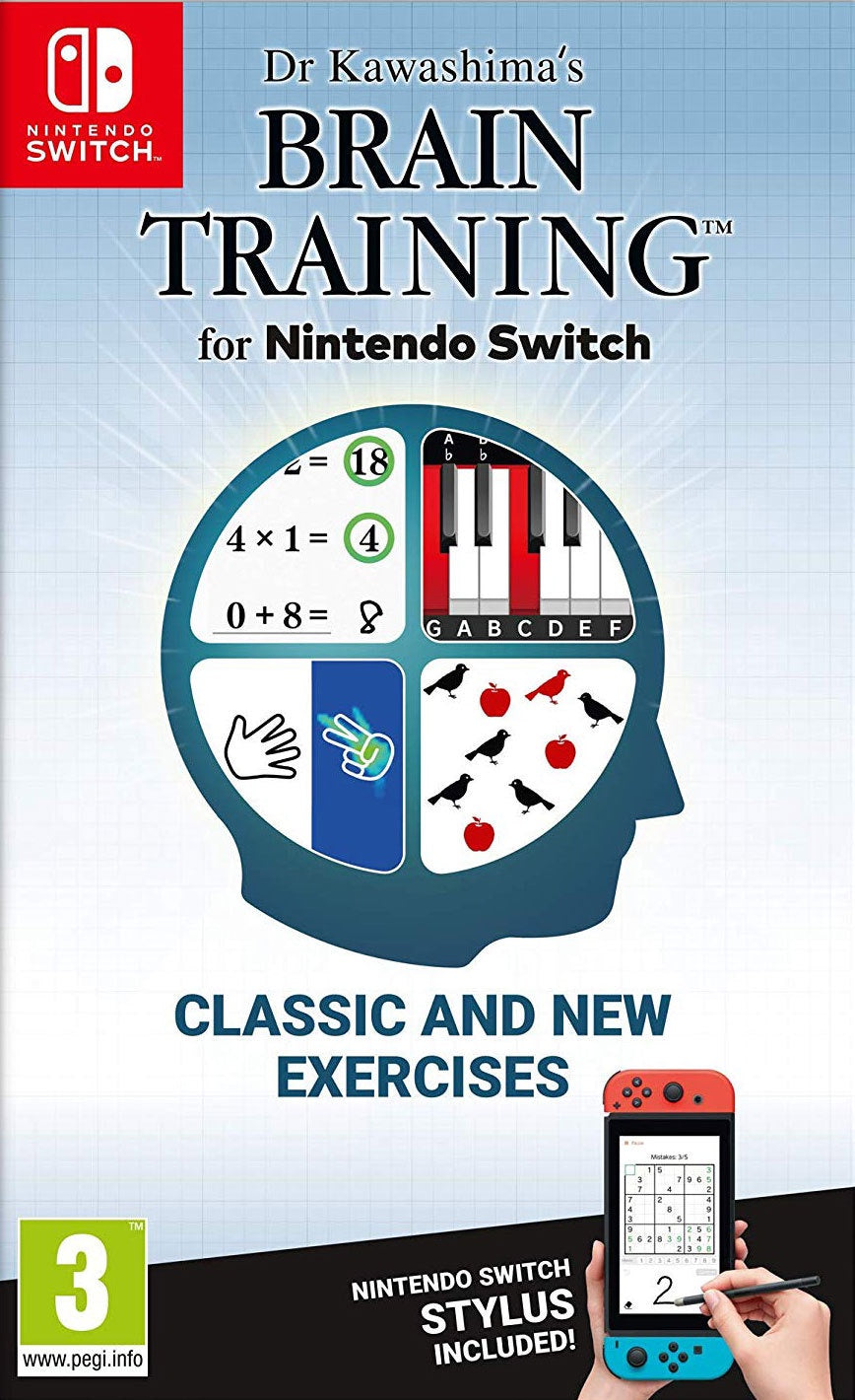 Dr Kawashima's Brain Training for Nintendo Switch with Stylus (PAL Import Plays in English) - Switch