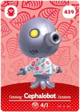 439 Cephalobot Authentic Animal Crossing Amiibo Card - Series 5