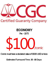 CGC Grading - Economy Comic Book Submission (Pre-1975) (3 Comic Minimum Per Submission)