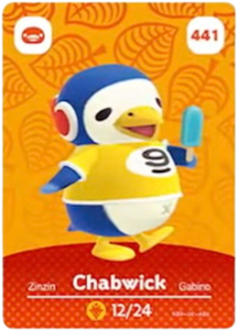 441 Chabwick Authentic Animal Crossing Amiibo Card - Series 5
