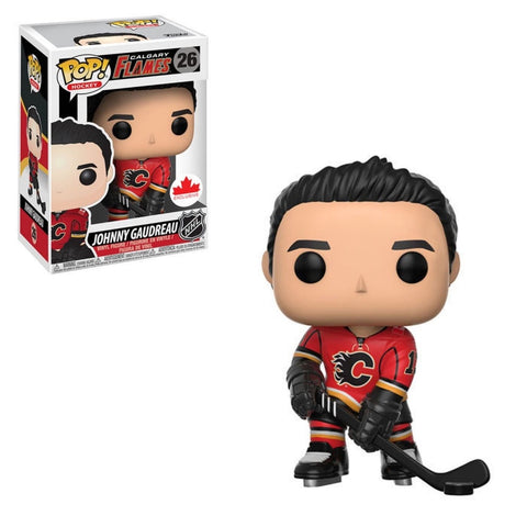 Funko POP! Hockey: Calgary Flames Red Home Jersey - Johnny Gaudreau Vinyl Figure (Box Wear)