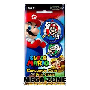 Super Mario Challenge Coin Plus Decal Sticker Pack