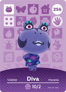 256 Diva Authentic Animal Crossing Amiibo Card - Series 3
