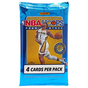 2019-20 Panini NBA Hoops Premium Stock Basketball Trading Card Blaster Pack (4 Cards Per Pack)