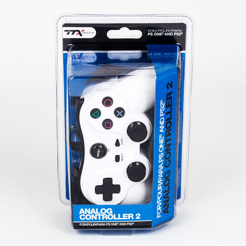 PS2 White Wired Controller [TTX TECH]