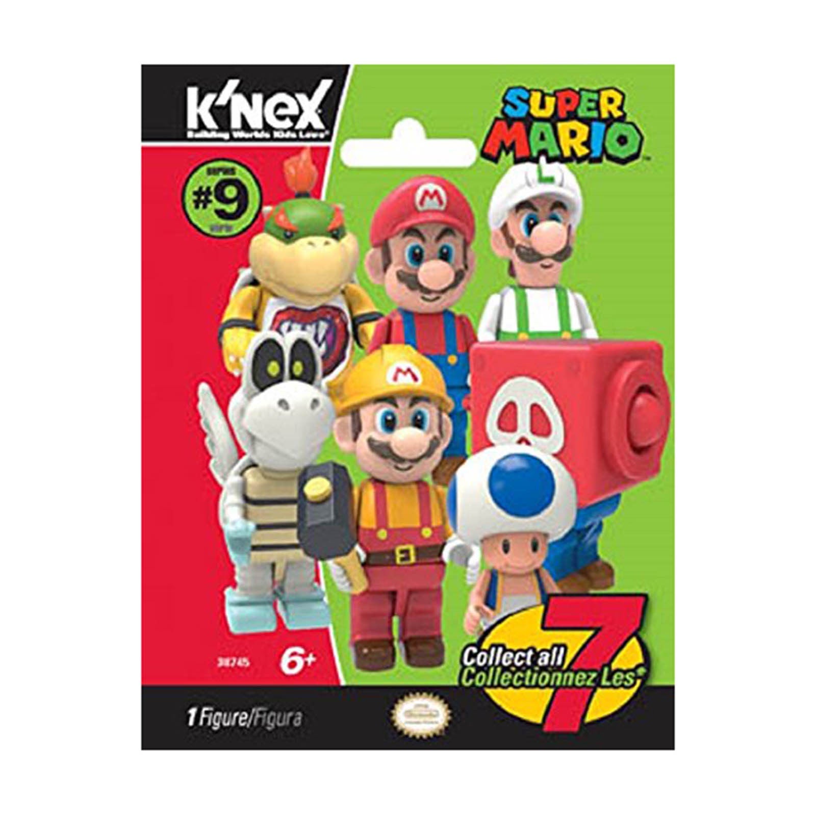 K'Nex Super Mario Series 9 Blind Bag Figure (1 Random Blind Bag)