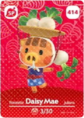 414 Daisy Mae SP Authentic Animal Crossing Amiibo Card - Series 5