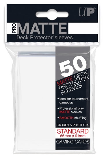 Ultra Pro Standard Pro Matte Deck Protector Card Sleeves 50ct - White