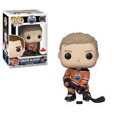 Funko POP! Hockey: Edmonton Oilers Orange Home Jersey Connor McDavid (Stick Down with Puck) #05 Vinyl Figure