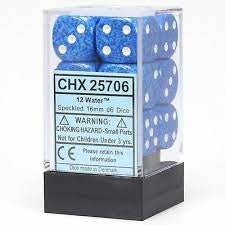 Chessex - Speckled 12D6-Die Dice Set - Water 16MM