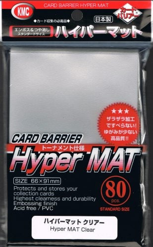 KMC Card Barrier - Standard Size - Hyper Mat Sleeves 80ct - Clear