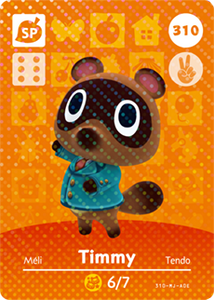 310 Timmy SP Authentic Animal Crossing Amiibo Card - Series 4