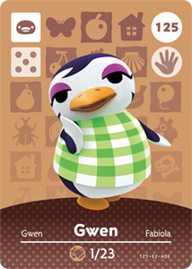 125 Gwen Authentic Animal Crossing Amiibo Card - Series 2