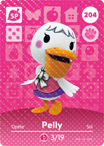 204 Pelly SP Authentic Animal Crossing Amiibo Card - Series 3