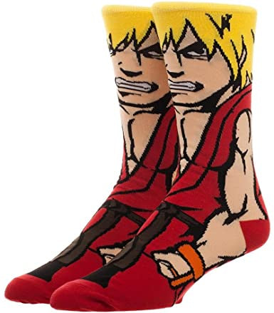 Ken - Street Fighter 1 Pair Character Crew Socks