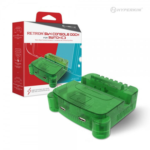 HYPERKIN RetroN S64 Console Dock for Switch (Jungle Lime Green)