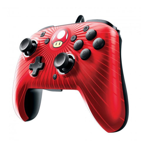 Nintendo Switch Super Mario RED MUSHROOM “Faceoff” Wired Pro Controller