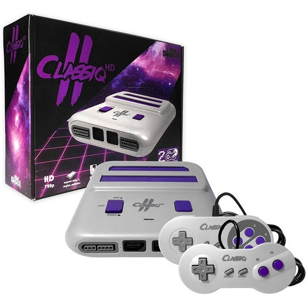 CLASSIQ 2 HD GREY/PURPLE NES/SNES NTSC/PAL SYSTEM [OLD SKOOL]