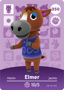 350 Elmer Authentic Animal Crossing Amiibo Card - Series 4