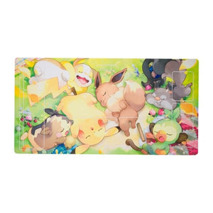 Pokemon Center Original Card Game Rubber Play Mat Sleeping Pikachu Eevee