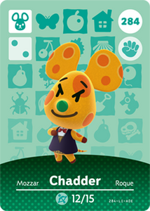 284 Chadder Authentic Animal Crossing Amiibo Card - Series 3