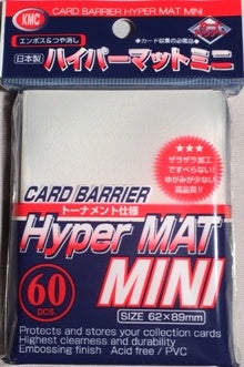 KMC Card Barrier - Small / Yu-Gi-Oh! Size - Hyper Mat Mini Sleeves 60ct - Clear