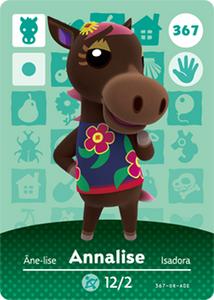 367 Annalise Authentic Animal Crossing Amiibo Card - Series 4