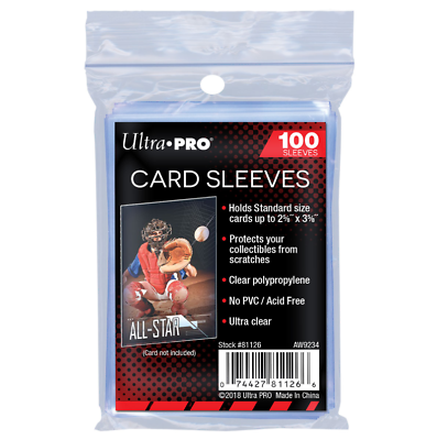 Ultra Pro Standard Soft Penny Card Sleeves  2-1/2" X 3-1/2" 100ct