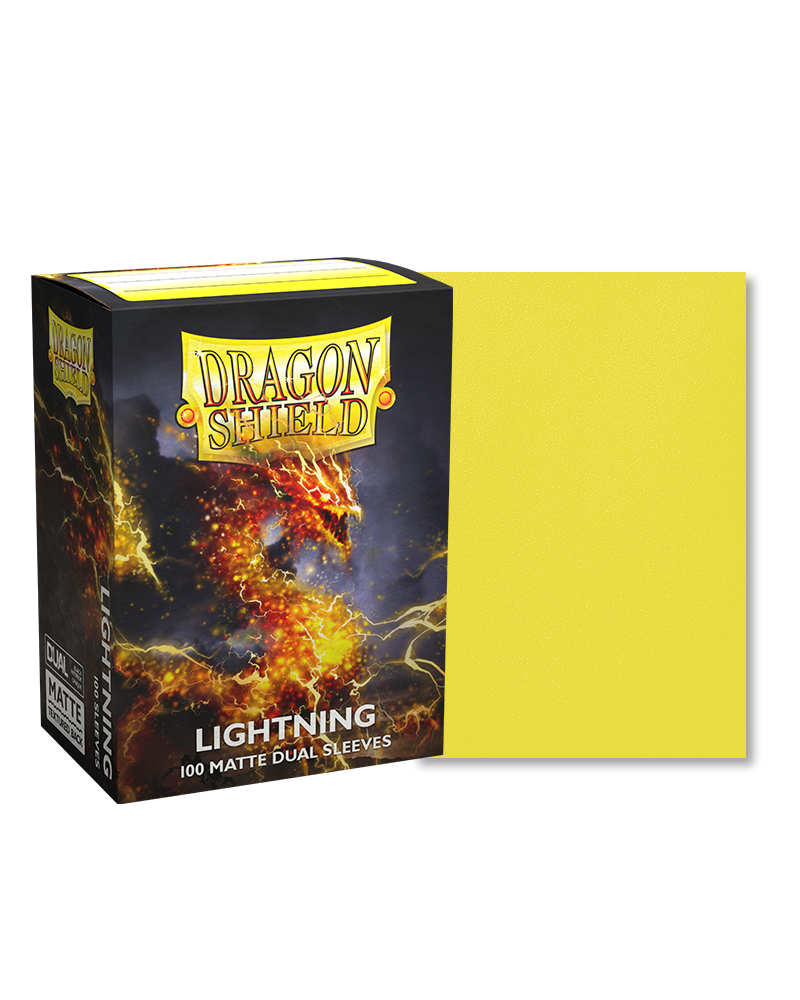 Dragon Shield - Standard Size Matte Dual Sleeves 100ct - Lightning