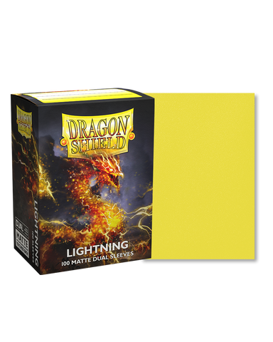 Dragon Shield - Standard Size Matte Dual Sleeves 100ct - Lightning