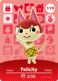 119 Felicity Authentic Animal Crossing Amiibo Card - Series 2