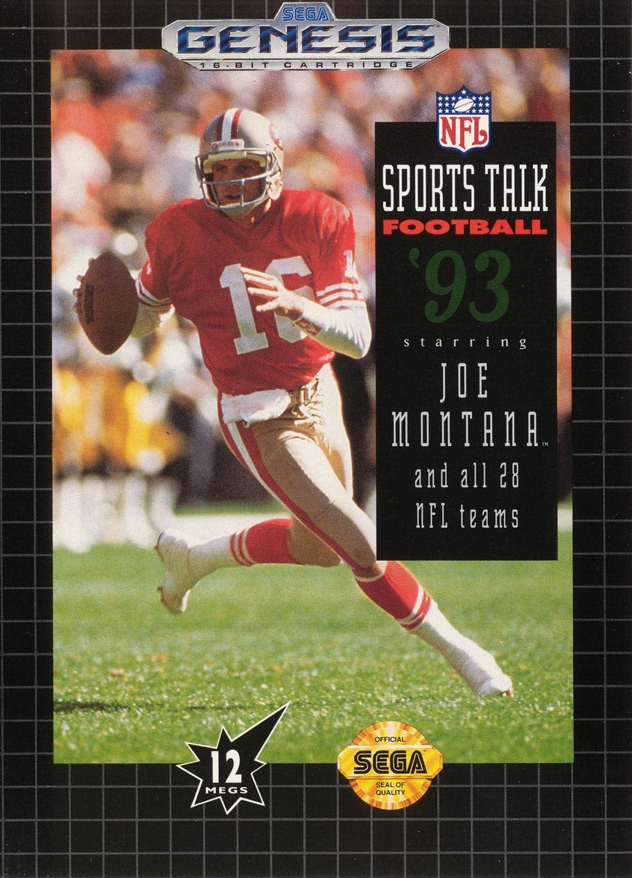 Sports Talk Football '93 Starring Joe Montana (Sega Genesis, 1992) - Genesis (Pre-owned)