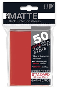 Ultra Pro Standard Pro Matte Deck Protector Card Sleeves 50ct - Red