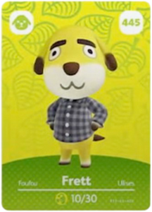 445 Frett Authentic Animal Crossing Amiibo Card - Series 5