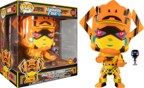 Funko POP! B: Marvel Fantastic Four - Galactus the Lifebringer with the Fallen One (Black Light) #809 10" Bobble-Head Figure CHASE (Box Wear)