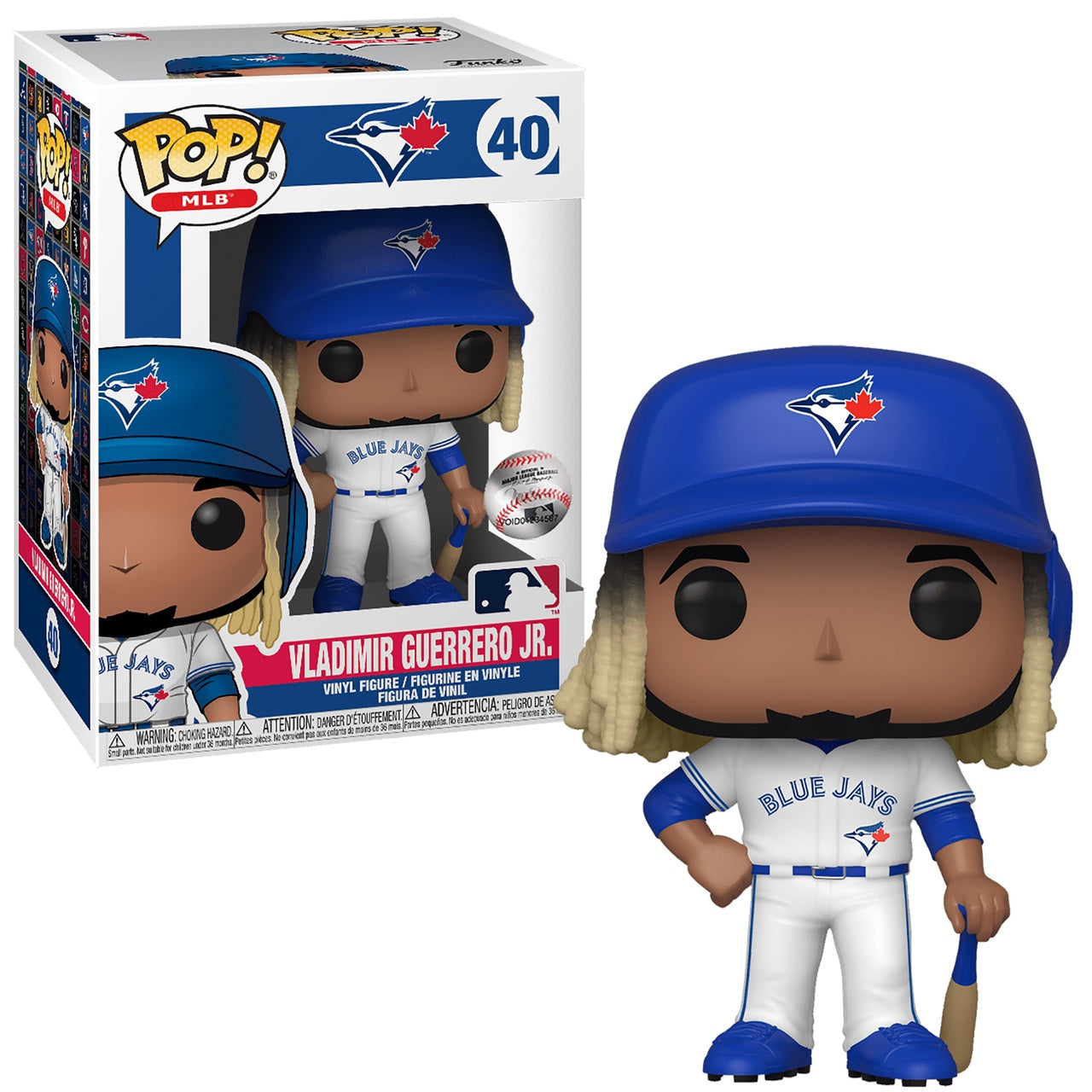 Funko POP! MLB: Vladimir Guerrero Jr. - #40 (Toronto Blue Jays White Home Jersey) Vinyl Figure