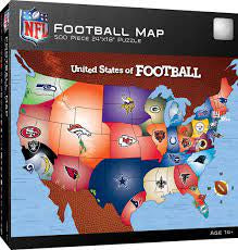 MasterPieces - NFL Football Map - "United States of Football" - National Football League Team Logos Jigsaw Puzzle (500 pieces)