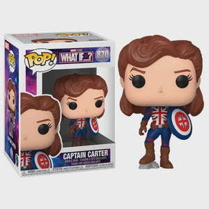 Funko POP! B: Marvel Studios What If...? - Captain Carter #870 Bobble-Head Figure (Box Wear)