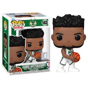 Funko POP! Basketball: Giannis Antetokounmpo - #143 (Milwaukee Bucks White City Edition Jersey) NBA Vinyl Figure