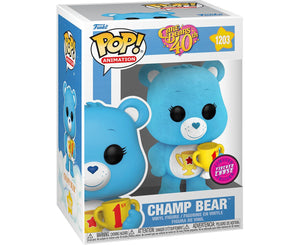 Funko POP! Animation: Care Bears 40th - Champ Bear #1203 Vinyl Figure Flocked CHASE