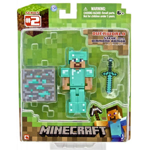 Minecraft - Figure with Accessories - Overworld Steve With Diamond Armor