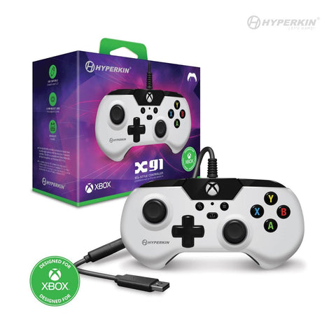 Hyperkin X91 Ice Wired Controller for Xbox Series X|S / Xbox One / Windows 10/11 (White)