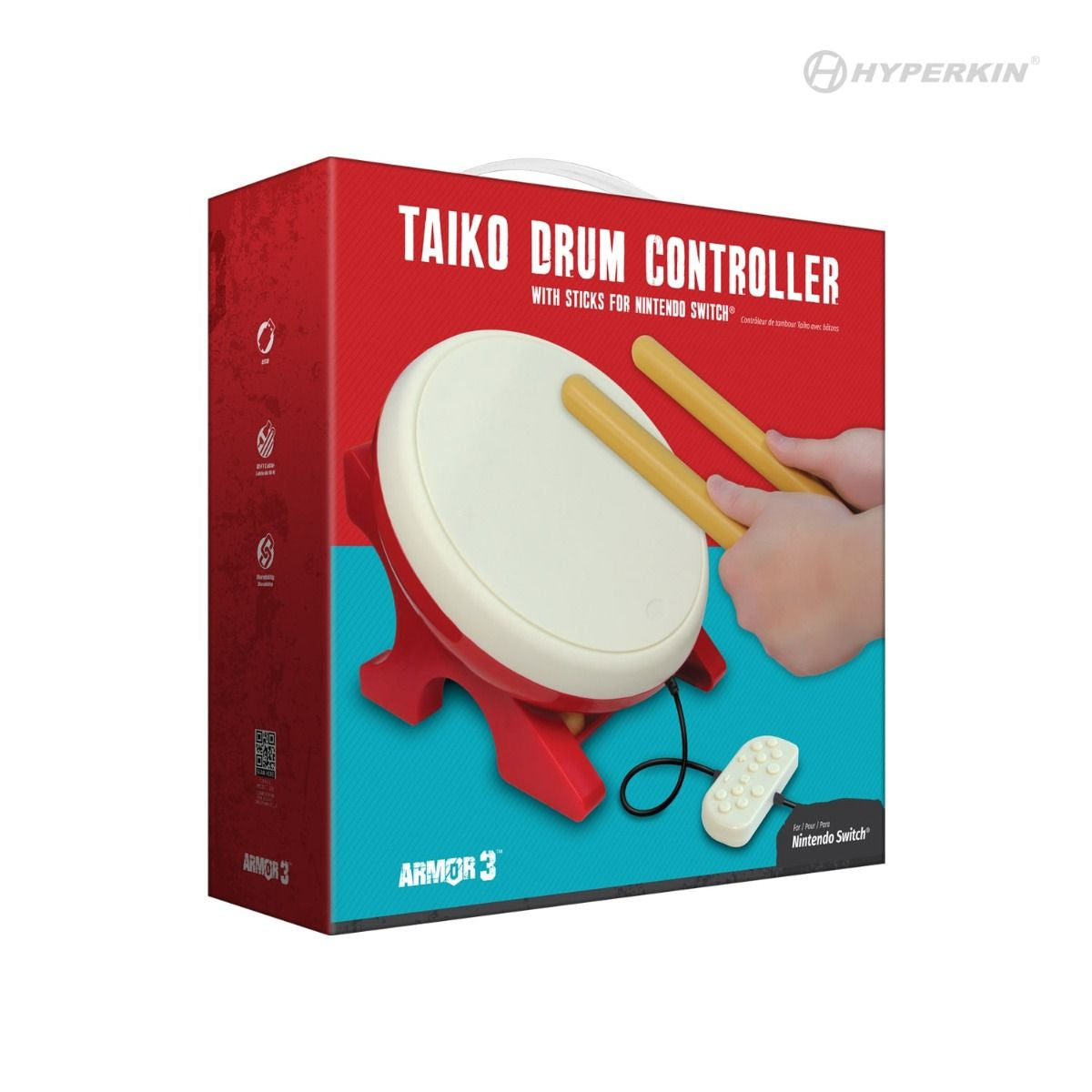 Armor3 Taiko Drum Controller with Sticks