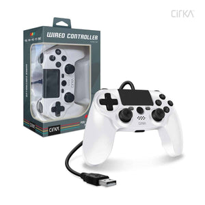 Wired Game Controller for PS4/PC/MAC (White) - Cirka