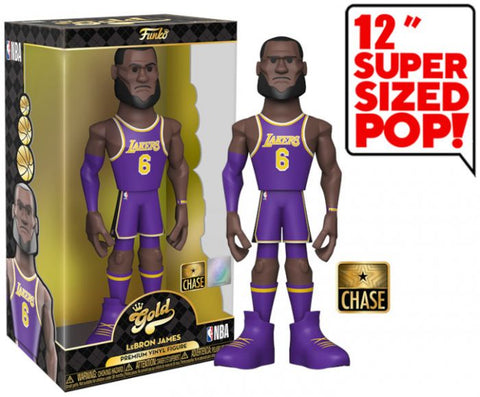 Funko Gold: NBA - LeBron James (Los Angeles Lakers Purple Jersey) 12" Premium Vinyl Figure CHASE