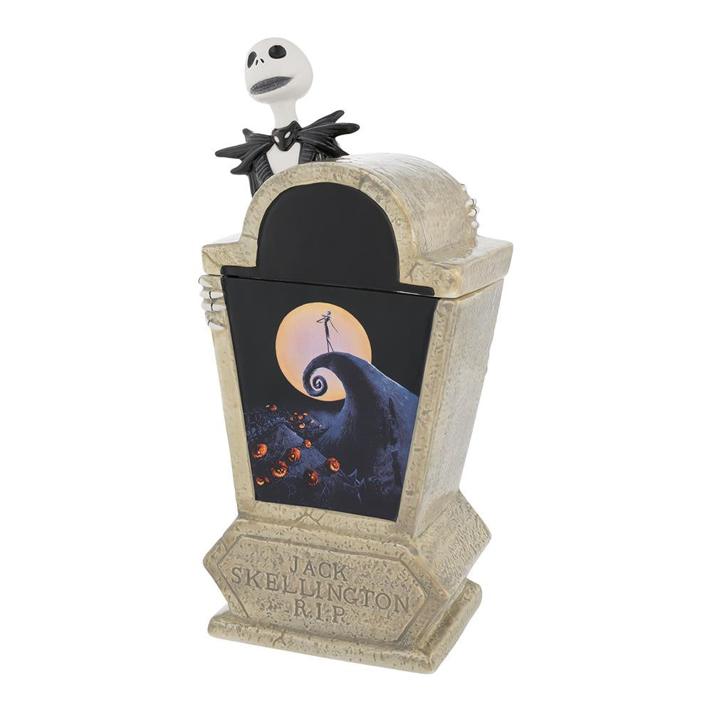 Disney Tim Burton's The Nightmare Before Christmas Jack Tomb Ceramic Cookie Jar
