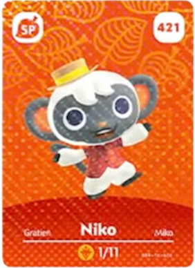 421 Niko SP Authentic Animal Crossing Amiibo Card - Series 5