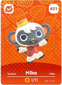 421 Niko SP Authentic Animal Crossing Amiibo Card - Series 5