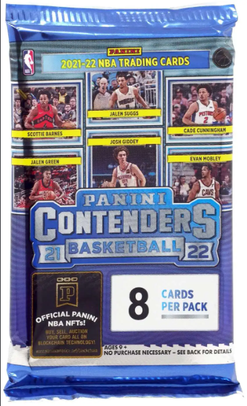 2021-22 Panini Contenders Basketball Blaster Pack (8 Cards Per Pack)